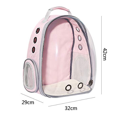 HWT Tienda de mascotas Mascota Mochila Portadora para Perros Pequeños Gato Mochila Portadora Viaje Ajustable Hombro Acolchado para Cámping Exterior 32x29x42cm（6 Colores） (Color : Red)