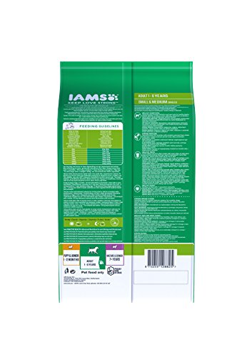 IAMS for Vitality Alimento para Perros Pequeños y Medianos Adultos con pollo fresco [12 kg]