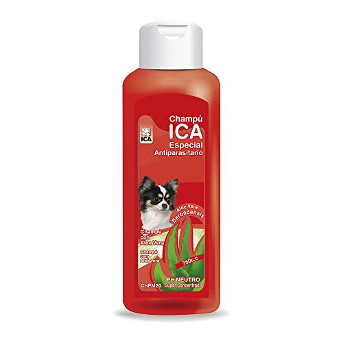 ICA CHPM20 Champú Antiparásitos con Aloe Vera para Perros