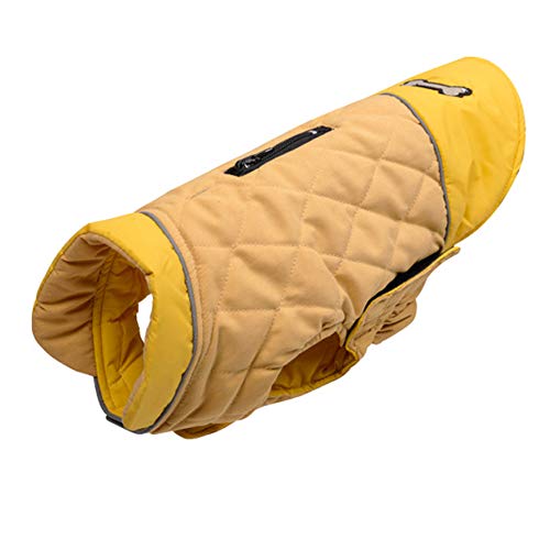 Idepet Chaqueta impermeable para perros Chaqueta cálida de invierno Chaleco, traje de nieve a prueba de viento Ropa para perros Chaleco para mascotas Ropa para perros con orificio para arnés