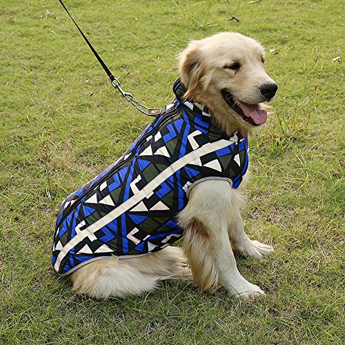 Idepet Chaqueta para perros, abrigos para perros cálidos Chaquetas para perros pequeñas, medianas y grandes Chaleco para nieve a prueba de viento Ropa para perros Traje con orificio para arnés