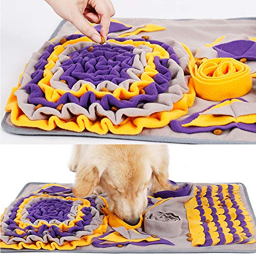 IEUUMLER Snuffle Mat para Perros Alfombrilla de Entrenamiento Estera de Entrenamiento Manta para la Nariz Juguete de Juego IE081 (S (50x75cm), Orange)