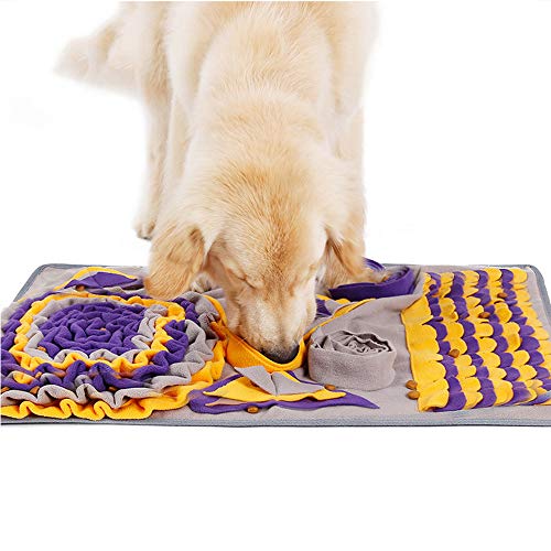 IEUUMLER Snuffle Mat para Perros Alfombrilla de Entrenamiento Estera de Entrenamiento Manta para la Nariz Juguete de Juego IE081 (S (50x75cm), Orange)