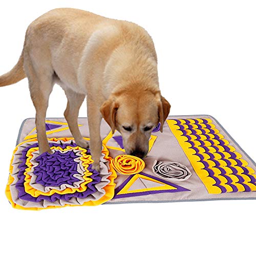 IEUUMLER Snuffle Mat para Perros Alfombrilla de Entrenamiento Estera de Entrenamiento Manta para la Nariz Juguete de Juego IE081 (S (50x75cm), Orange)