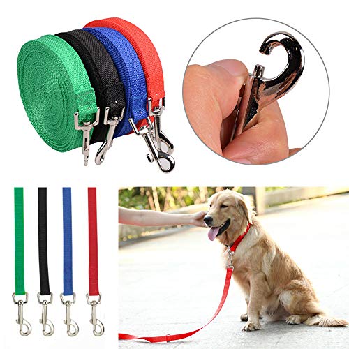 iNeego NEEGO Correas Básicas para Perros 10M Correa de Perro Obediente Cuerda Nylon Largo Mascota Perro Formación Correa de Entrenamiento Llevar (Rojo, 10M)