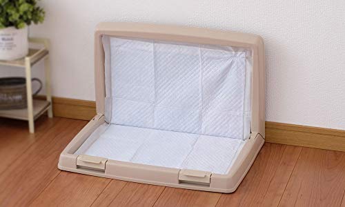 Iris Ohyama, Bandeja de entrenamiento para perros / educación de limpieza con bordes - Pet Tray - IT-500, Plástico, Gris, 50 × 34,5 × 32,3 cm