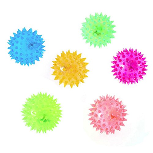 Juguete de pelota de masticar para mascotas, LED luminoso, elástico, juguete para perros y gatos, color al azar, Random, Tamaño libre