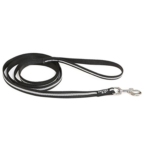 Julius-K9 216-NL-2S Correa Tubular de IDC con Asa, 2 M x 19 mm, Negro