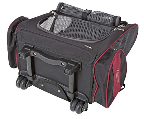 Kerbl Bolsa con Carrito 80596 Axion (42 x 25 x 55 y 103 cm), Color Negro y Rojo