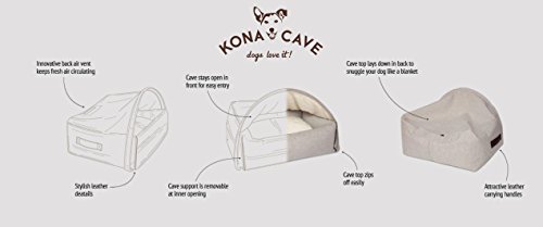 Kona cueva funda perro cama con funda desmontable