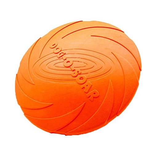 L-Peach Frisbee Disco de Vuelo de Silicona Suave Juguetes para Mascotas Perros en Agua Lago al Aire Libre Diámetro 7" / 18cm