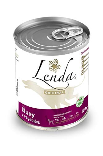 Lenda Nature Wet Food Buey con Guisantes - Paquete de 12 x 400 gr - Total: 4800 gr