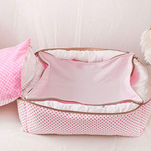 LWKBE Cama de Mascotas Linda Dormir Camas acogedoras, Durable Impermeable Cama de Perro, Transpirable Cama de Mascotas colchón ortopédico Perro sofá-algodón orgánico con Cubierta cambiante,Pink