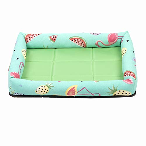 LWKBE Cama de Mascotas Linda Dormir Camas acogedoras, Durable Impermeable Cama de Perro, Transpirable Cama de Mascotas colchón ortopédico Perro sofá-algodón orgánico,Green