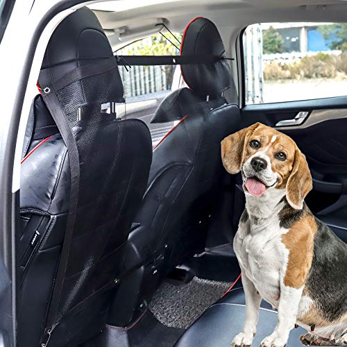 MengH-SHOP Red de Perros para Coche Reja Coche Perro Protector de Malla de Seguridad Universal para Mascotas Cachorros Gatos 115 x 62 cm Negro