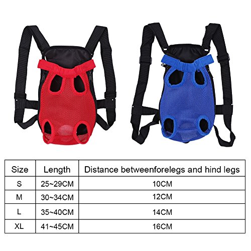 Mochila de transporte para perros, bolsa vientral a la moda, para animales, duradera, con cinco agujeros, 25 – 45 cm