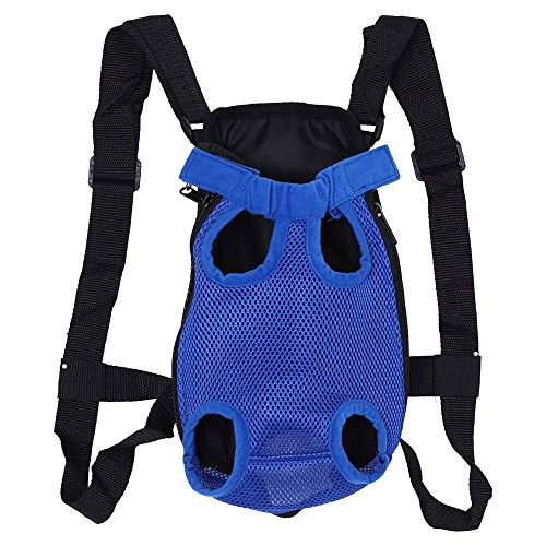 Mochila de transporte para perros, bolsa vientral a la moda, para animales, duradera, con cinco agujeros, 25 – 45 cm