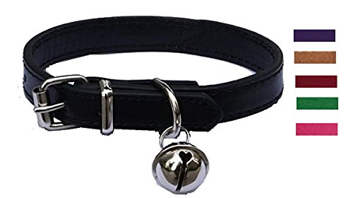 Moda Cuero Pet Collar Ajustable Para Gatos, Baby Cachorros Perros, 8 "-10.5