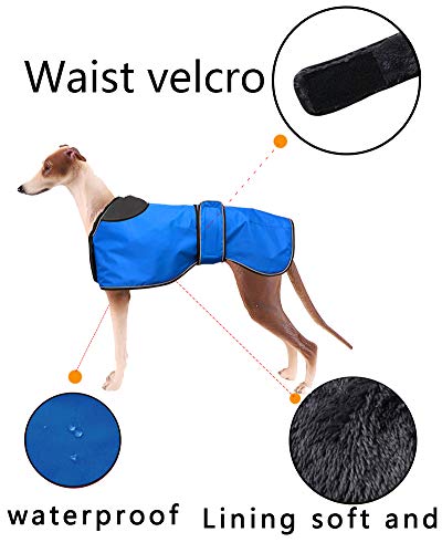 Morezi - Chaqueta Impermeable para Perro, Abrigo de Invierno con Forro Polar cálido, Ropa para Perro al Aire Libre con Bandas Ajustables para Perro Mediano y Grande