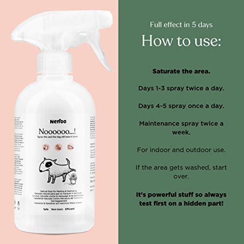 Nenoo, Noooooo…! No orines o mastiques mis valiosos muebles!!! Espray vegetal revolucionario antimordiscos y disuade de dejar marcas para que el perro se aleje de 500 ml