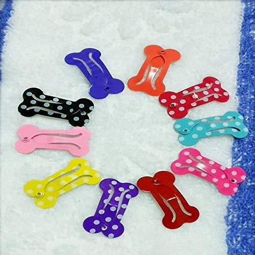 Ogquaton 10 UNIDS Mini Forma de Hueso de Perro Pinza de Pelo Mascota Creativa Horquilla Encantadora Accesorios para el Cabello Tocado para Cachorro de Color Al Azar