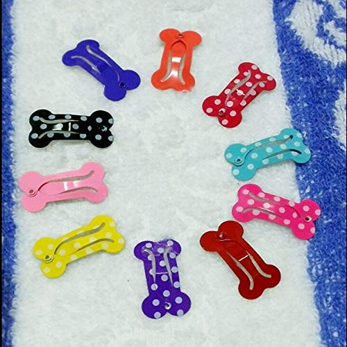 Ogquaton 10 UNIDS Mini Forma de Hueso de Perro Pinza de Pelo Mascota Creativa Horquilla Encantadora Accesorios para el Cabello Tocado para Cachorro de Color Al Azar