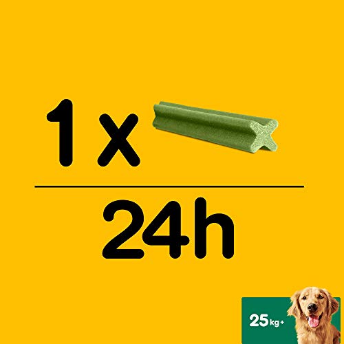 Pedigree Pack de 7 Dentastix Fresh de uso diario para la limpieza dental de los perros y contra mal aliento, para perros grandes (Pack de 10)