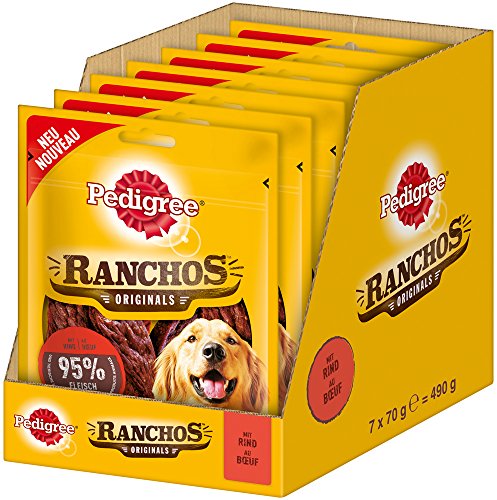 Pedigree Ranchos Originals - Aperitivo Blando para Perros, Secado Suave, Ideal para Perros pequeños y Grandes