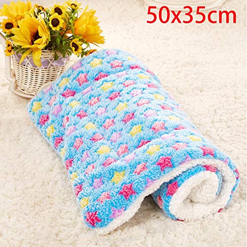 PENVEAT Pequeña casa de Perro para Mascotas Kennel Bed Mat Manta para Gatos Tienda de Mascotas Desplegable para espesarse Camas para Mascotas de Invierno Colchón Tejido de Franela Warm, 3, S