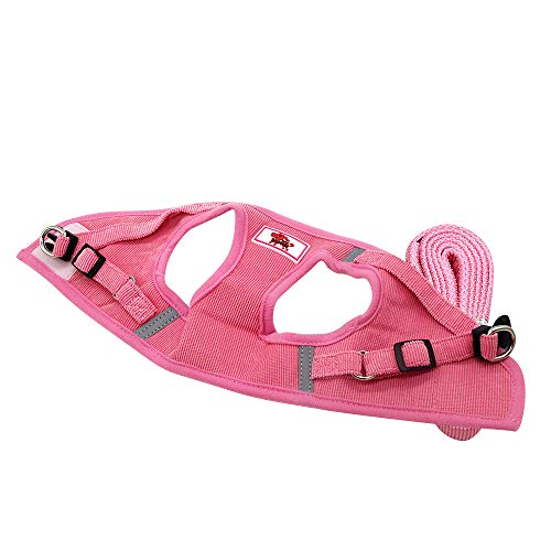 PET SPPTIES Tela de Malla Chaleco para Perros Arnés Suave Ajustable cómodo para Cachorros, Perros Pequeños y Gatos PS042 (M, Pink)