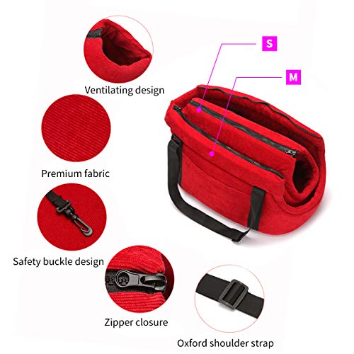 PETCUTE Bolsos de Transporte para Perros Pequeños Bolso Transporte Gatos Bolso para Mascotas transportines para Perros