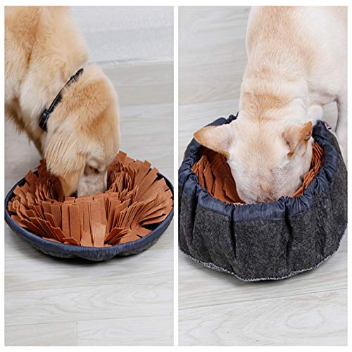 PETEMOO Alfombra para Perros，Almohadilla para olfatear Perros Suave Mascota Nariz Trabajo Olfatear Estera de Entrenamiento Alimentarse Forraje Habilidad Manta 48 × 48CM