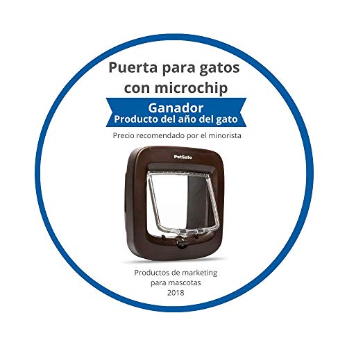 Petsafe Cat Flap Puerta para Gatos con Microchip (Marron)