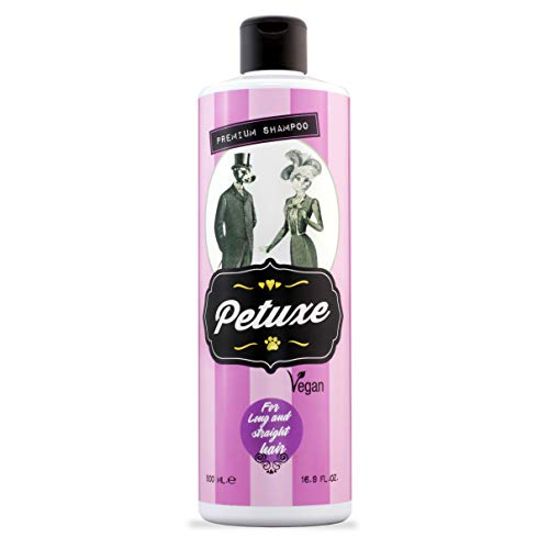 Petuxe Champú Perros y Mascotas Vegano, pelo largo y liso, 500 ml