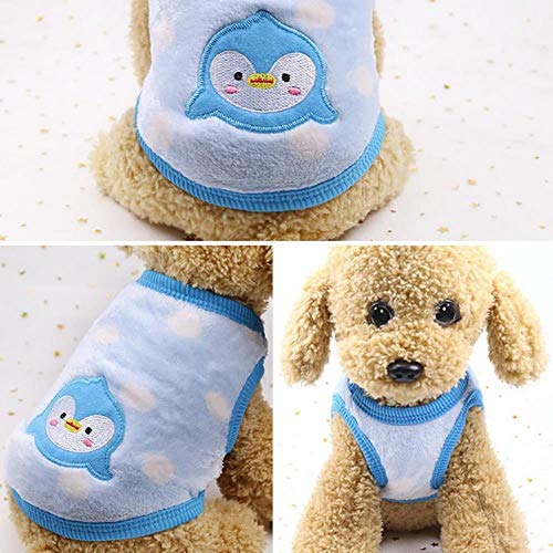 PONNMQ 6 Sizes Autumn Winter Cartoon Pets Puppy Cats Coats Jacket Warm Fleece Dog Costumes Clothes Small Dog Clothes Chihuahua Clothing,A3,XS