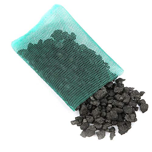 Pssopp Purificación de Acuario Carbón Activado Tanque de Peces Filtro de purificación de Agua Acuario Activado Pellets de Carbono con Malla Libre Bolsas para Medios(3 Bolsillos Netos)