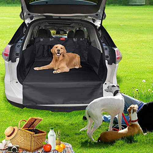 PullPritt Protector Maletero del Coche para Perros, Impermeable Antideslizante Protector Funda de Maletero de Coche Alfombrilla con Protección Lateral para Universal Auto SUV Trucks 185 x 105 x 36 cm