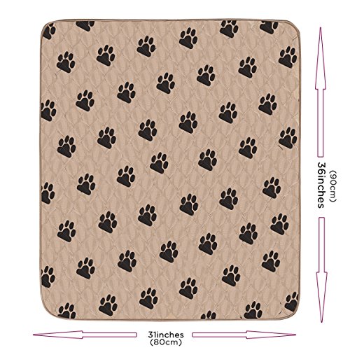 Pupouse Empapadores para Entrenar A Cachorros - 2 PCS Súper Absorción Lavable en la Lavadora Reutilizable Impermeable, Pañales Perro Empapadores de Entrenamiento | Extra Grande (80 X 90 CM)