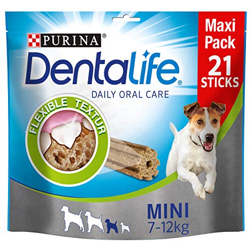 Purina DentaLife - Aperitivos de cuidado dental diario para perros, Pack of 4 x 350gr