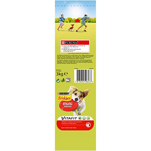 Purina Friskies Vitafit Mini Menu Pienso para Perro Adulto Buey 3 Kg