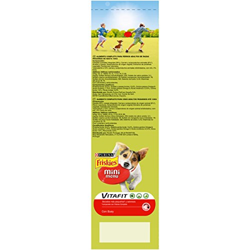 Purina Friskies Vitafit Mini Menu Pienso para Perro Adulto Buey 3 Kg