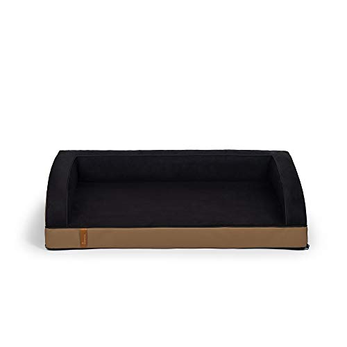 R Cama para Perros Rexproduct Lord Premium Memory Foam, Cama Medicinal para Mascotas, Funda extraíble, Lavable, Antideslizante, XXL, Color Negro y marrón