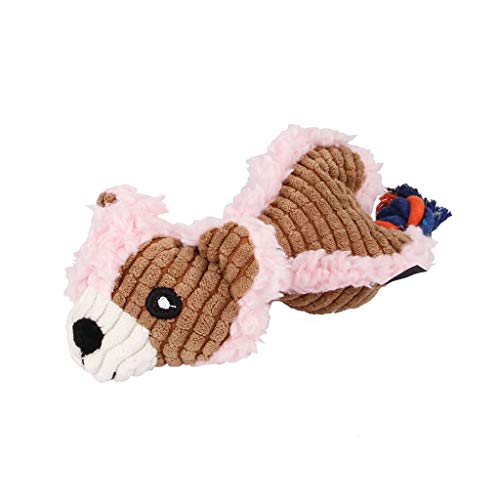 Rjx Screaming Bear Creative Pet Toy - Juego de 2 juguetes para mascotas resistentes de algodón de polipropileno suave multifuncional Echolot integrado para mascotas