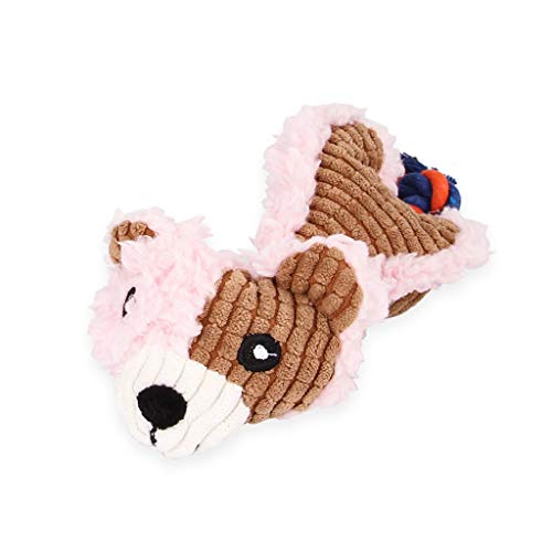 Rjx Screaming Bear Creative Pet Toy - Juego de 2 juguetes para mascotas resistentes de algodón de polipropileno suave multifuncional Echolot integrado para mascotas