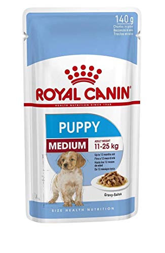 ROYAL CANIN HÚMEDO Medium Puppy Comida húmeda para Cachorros de Raza Mediana - sobre 140gr