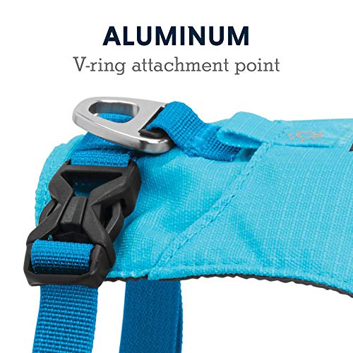 RUFFWEAR Contenido: 1 arnés Ligero para Perro, tamaño Mediano, Color Azul, Peso: 113 g, Material: Nailon/Espuma de células Cerradas, arnés de Alta y luz, 3082 – 490 m