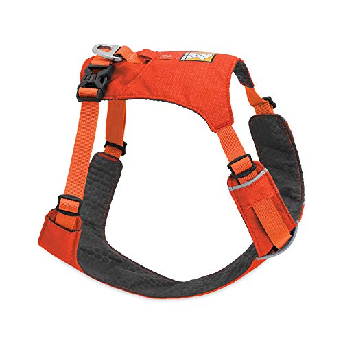 Ruffwear Contenido: 1 arnés Ligero para Perro, tamaño Mediano, Color Rojo, Peso: 113 g, Material: Nailon/Espuma de células Cerradas, arnés de Alta y luz, 3082-601M