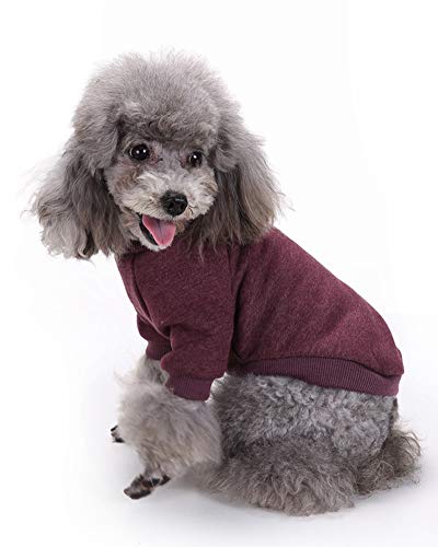 Shaoyao Ropa para Mascotas Abrigo De Invierno Color Sólido Cálido para Perros Chaqueta Pequeños Marrón XS