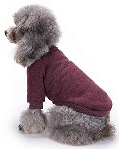 Shaoyao Ropa para Mascotas Abrigo De Invierno Color Sólido Cálido para Perros Chaqueta Pequeños Marrón XS