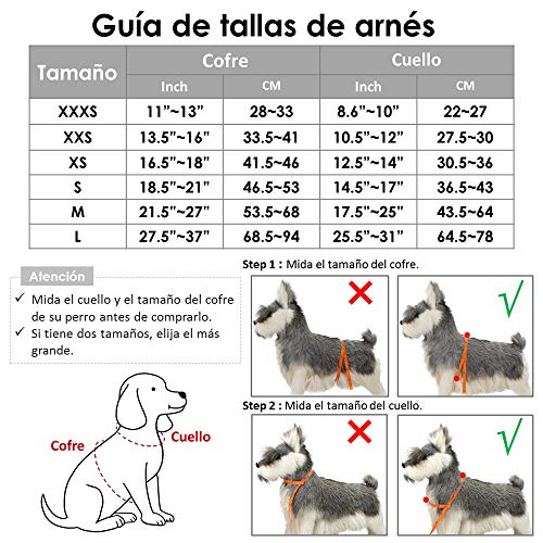 SlowTon Arnés de Coche para Perros con cinturón de Seguridad, Arnés de Seguridad para Perro, arnes Perro,Correa elástica Ajustable y Forro de Tela Transpirable en el vehículo